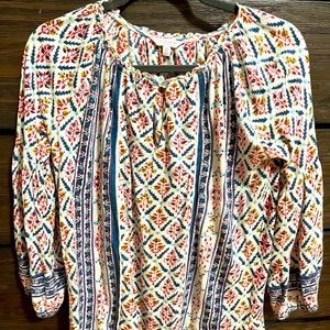 Lucky Brand 🍀 Printed Blouse. Small